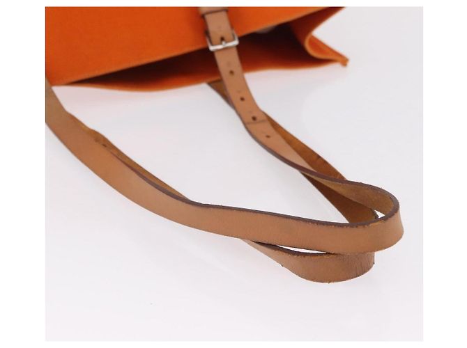 Hermès HERMES Etriviere Elan Schultertasche Canvas Orange Silver - Ansicht 7