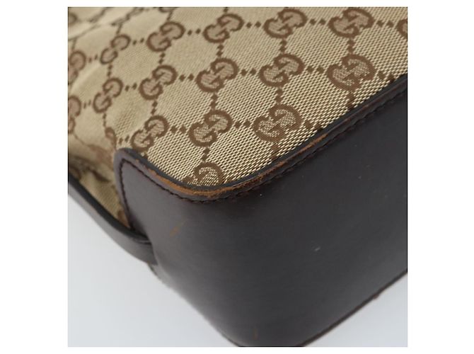 GUCCI GG Canvas Hand Bag Beige Gold 107757 - vista 14