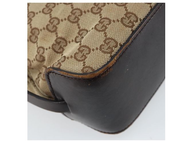 GUCCI GG Canvas Hand Bag Beige Gold 107757 - vista 16