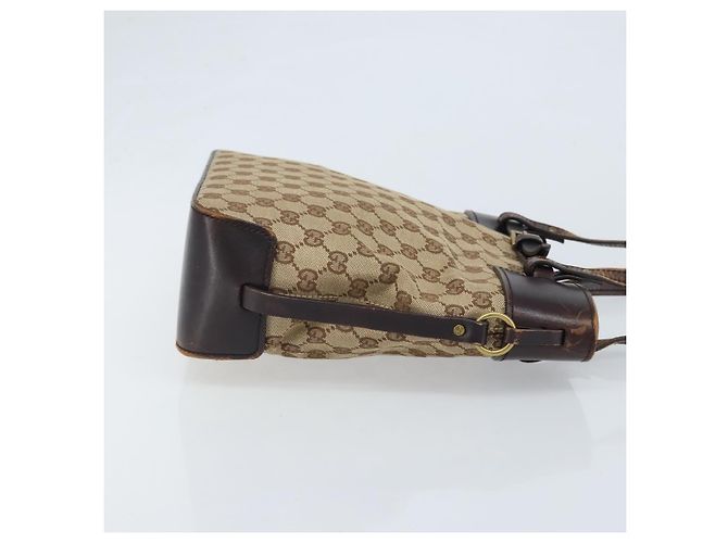 GUCCI GG Canvas Hand Bag Beige Gold 107757 - vista 3