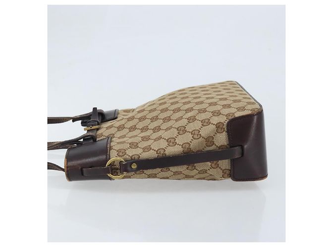 GUCCI GG Canvas Hand Bag Beige Gold 107757 - vista 4