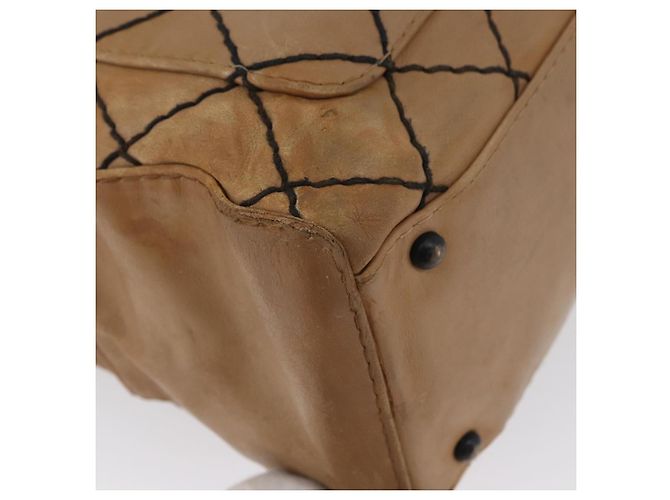 CHANEL Wild Stitch Hand Bag Leather Beige CC - Ansicht 15