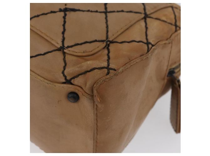 CHANEL Wild Stitch Hand Bag Leather Beige CC - Ansicht 16