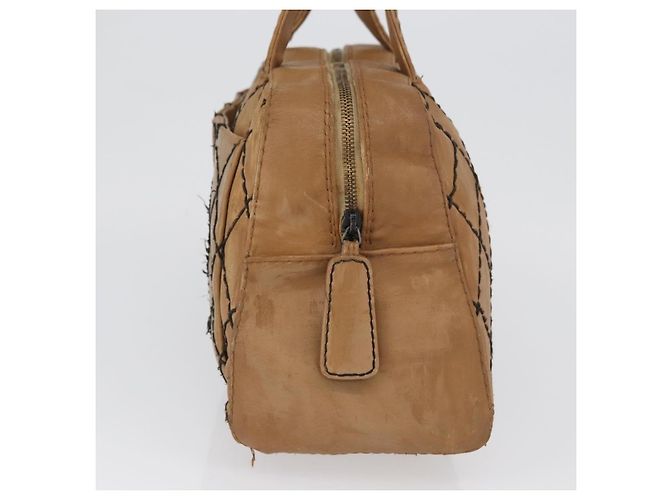 CHANEL Wild Stitch Hand Bag Leather Beige CC - Ansicht 4
