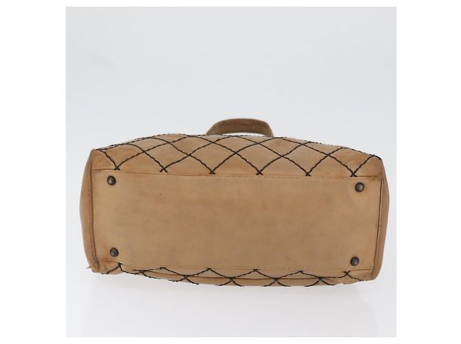 CHANEL Wild Stitch Hand Bag Leather Beige CC - Ansicht 5