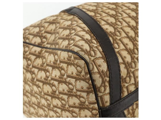 Christian Dior Trotter Canvas Boston Bag Beige Gold - vista 14