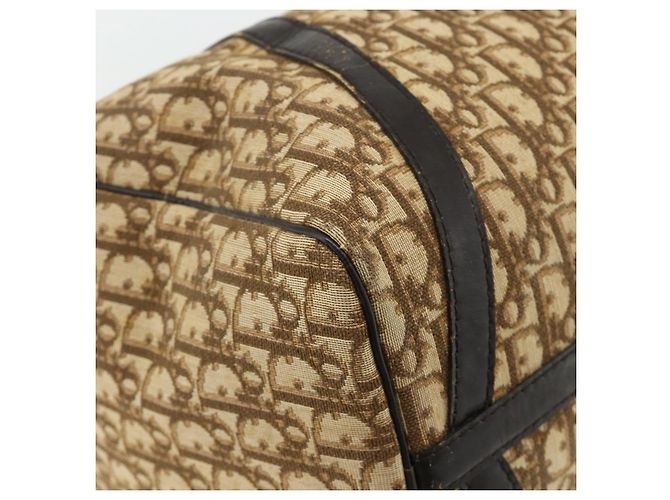 Christian Dior Trotter Canvas Boston Bag Beige Gold - vista 16