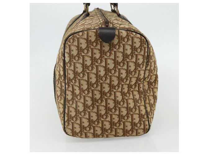 Christian Dior Trotter Canvas Boston Bag Beige Gold - vista 4