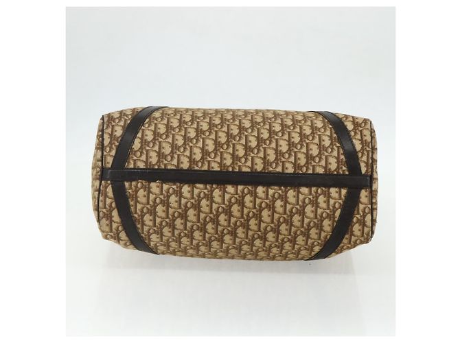Christian Dior Trotter Canvas Boston Bag Beige Gold - vista 5
