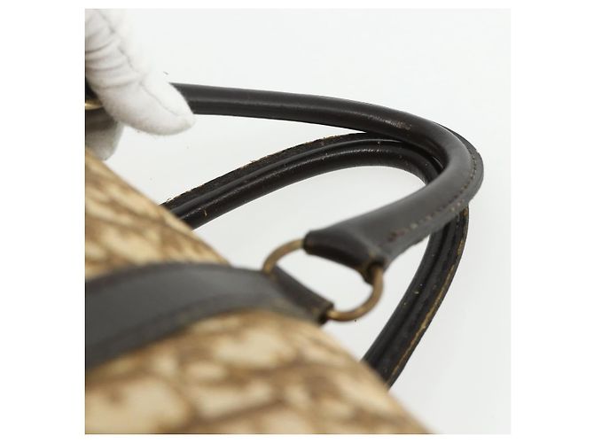 Christian Dior Trotter Canvas Boston Bag Beige Gold - vista 8