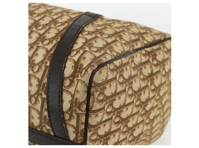 Christian Dior Trotter Canvas Boston Bag Beige Gold - vista 9