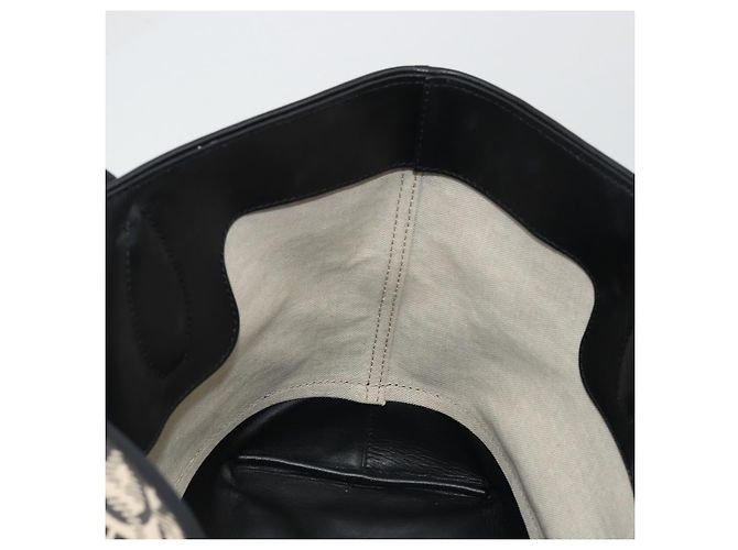 Salvatore Ferragamo Gancini Tote Bag Canvas Black Gold - vista 19