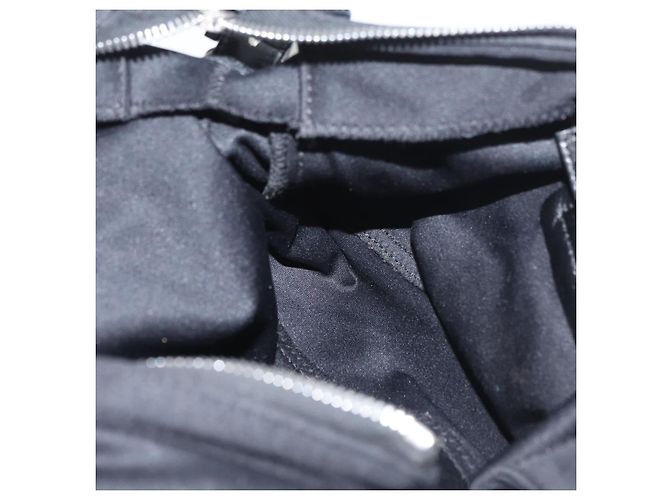 FENDI Mamma Baguette Shoulder Bag Nylon Black Silver - vista 20