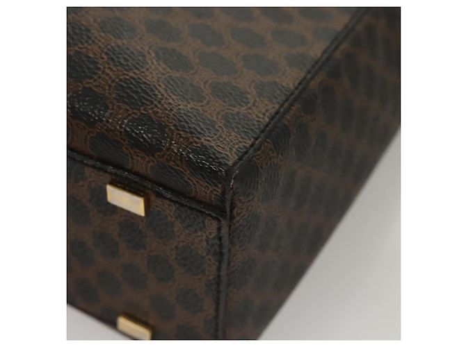 Céline CELINE Macadam Canvas Hand Bag PVC Leather 2way Black Gold - vista 16