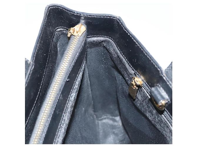 Céline CELINE Macadam Canvas Hand Bag PVC Leather 2way Black Gold - vista 19