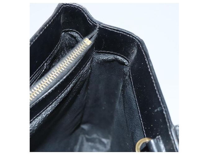 Céline CELINE Macadam Canvas Hand Bag PVC Leather 2way Black Gold - vista 21