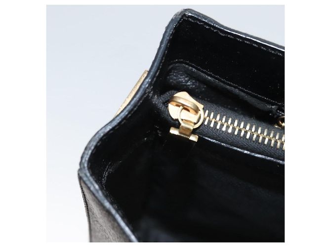 Céline CELINE Macadam Canvas Hand Bag PVC Leather 2way Black Gold - vista 23