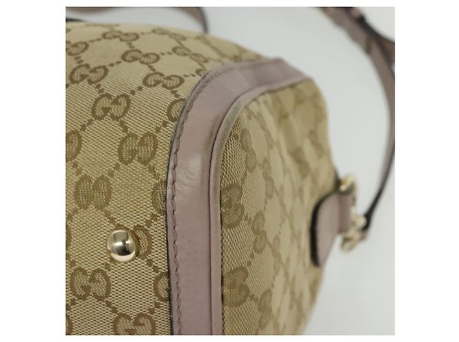 GUCCI GG Canvas Sherry Line Hand Bag 2way Beige Gold 247205 - vista 16