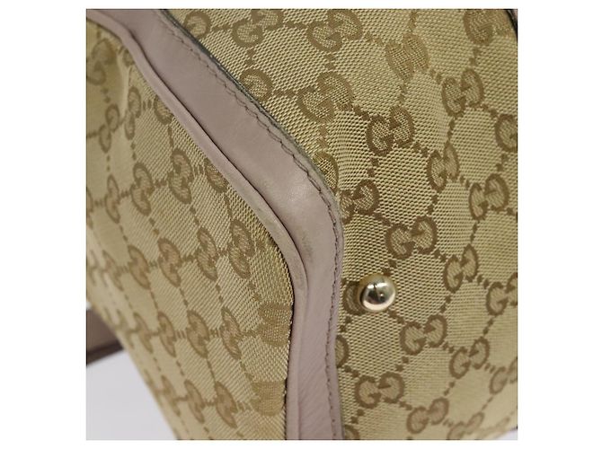 GUCCI GG Canvas Sherry Line Hand Bag 2way Beige Gold 247205 - vista 17