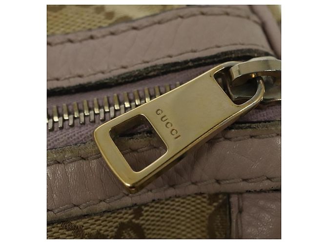 GUCCI GG Canvas Sherry Line Hand Bag 2way Beige Gold 247205 - vista 19