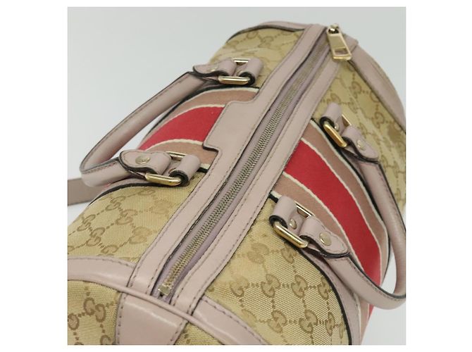 GUCCI GG Canvas Sherry Line Hand Bag 2way Beige Gold 247205 - vista 6
