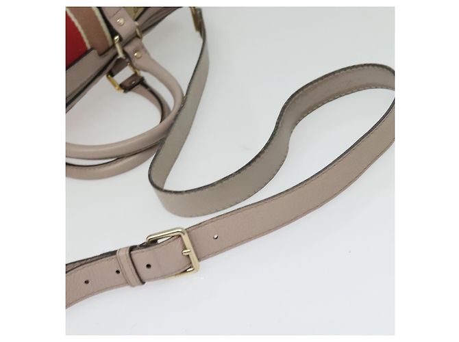 GUCCI GG Canvas Sherry Line Hand Bag 2way Beige Gold 247205 - vista 8