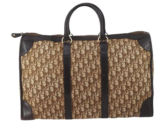 Christian Dior Trotter Canvas Boston Bag Brown - vista 13