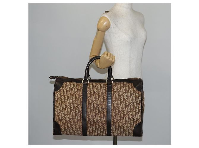 Christian Dior Trotter Canvas Boston Bag Brown - vista 19