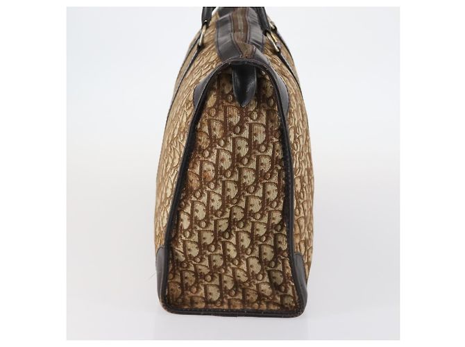 Christian Dior Trotter Canvas Boston Bag Brown - vista 3