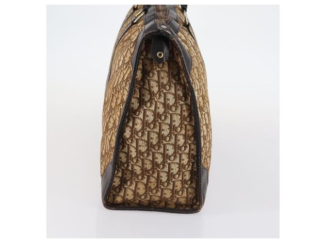 Christian Dior Trotter Canvas Boston Bag Brown - vista 4