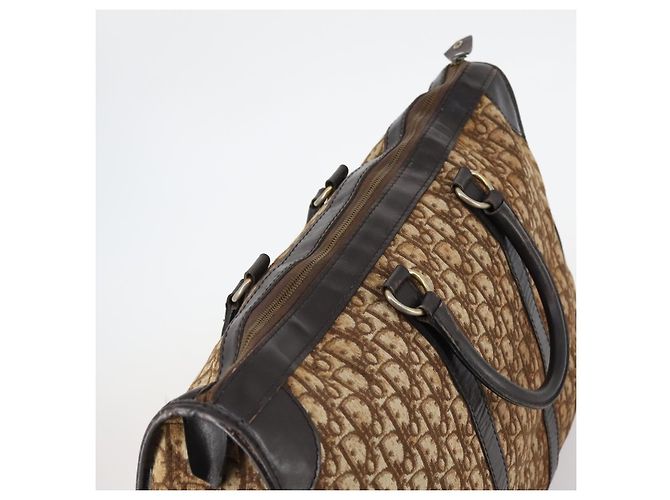 Christian Dior Trotter Canvas Boston Bag Brown - vista 6