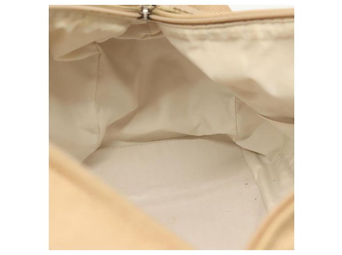 Bolsa de Ombro CHANEL Paris Biarritz Coated Canvas Bege Prata CC - vista 23
