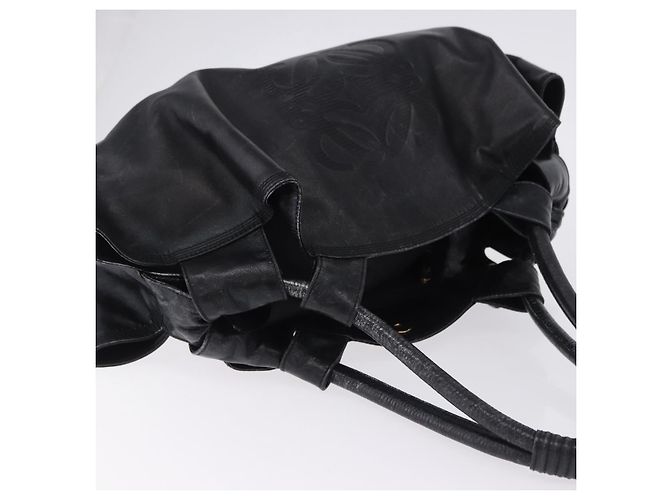 LOEWE Nappa Aire Anagram Hand Bag Leather Black Gold - vista 6