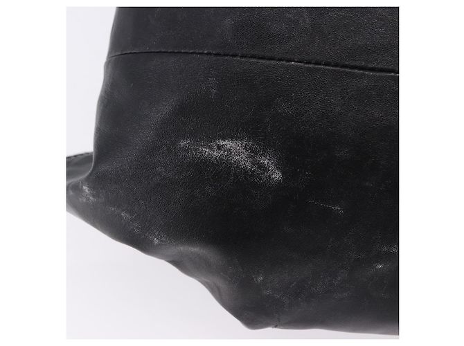 LOEWE Nappa Aire Anagram Hand Bag Leather Black Gold - vista 9