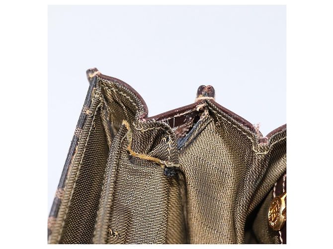 FENDI Zucca Canvas Mamma Baguette Shoulder Bag Brown Gold Tone - vista 11