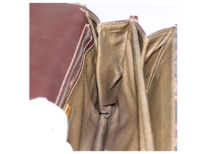 FENDI Zucca Canvas Mamma Baguette Shoulder Bag Brown Gold Tone - vista 19