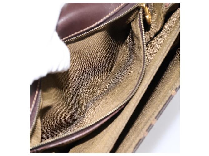 FENDI Zucca Canvas Mamma Baguette Shoulder Bag Brown Gold Tone - vista 22