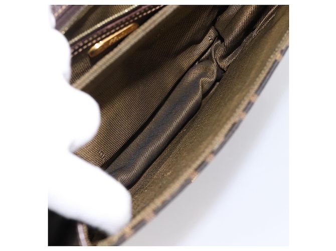 FENDI Zucca Canvas Mamma Baguette Shoulder Bag Brown Gold Tone - vista 23