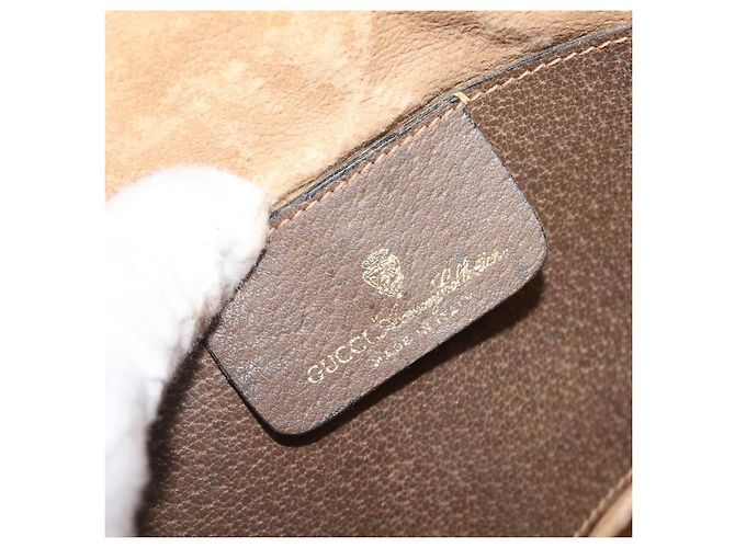 GUCCI GG Supreme Web Sherry Line Bag PVC Beige Gold 904 02 047 - vista 17