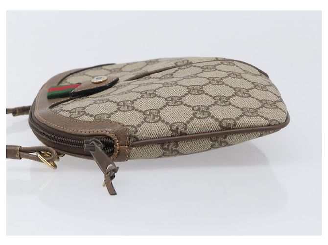GUCCI GG Supreme Web Sherry Line Bag PVC Beige Gold 904 02 047 - vista 5