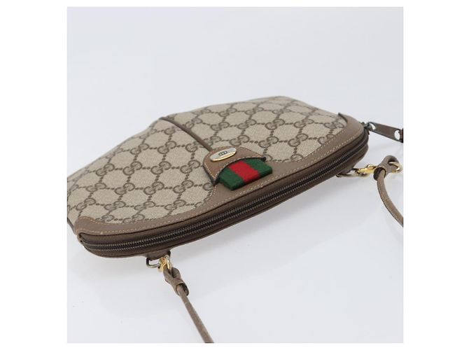 GUCCI GG Supreme Web Sherry Line Bag PVC Beige Gold 904 02 047 - vista 6