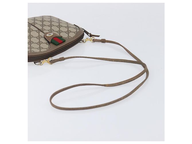 GUCCI GG Supreme Web Sherry Line Bag PVC Beige Gold 904 02 047 - vista 7
