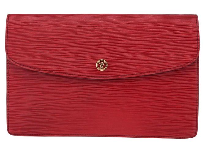 LOUIS VUITTON Epi Montaigne 27 Clutch Bag Red M52657 LV - vista 13