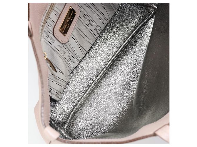 Salvatore Ferragamo Gancini Tote Bag Leather Pink Gold - vista 10