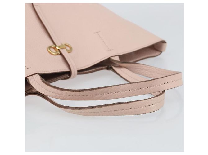 Salvatore Ferragamo Gancini Tote Bag Leather Pink Gold - vista 7