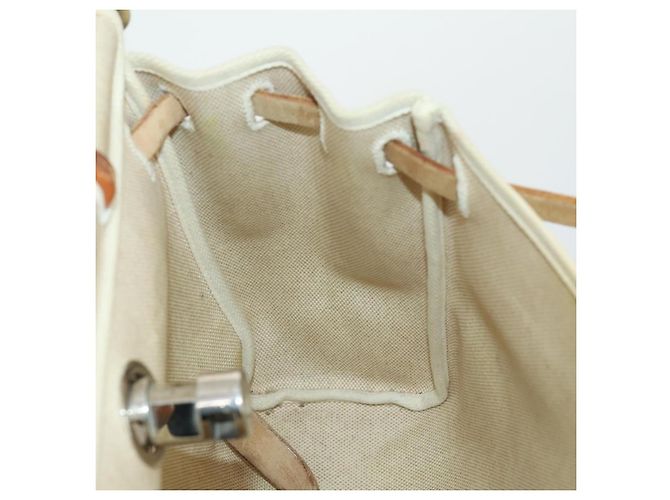 Hermès HERMES Herbag Ad PM Mochila Canvas Cuero 2way Beige Silver - vista 21