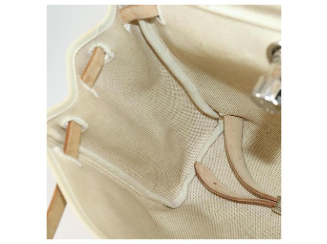 Hermès HERMES Herbag Ad PM Mochila Canvas Cuero 2way Beige Silver - vista 22