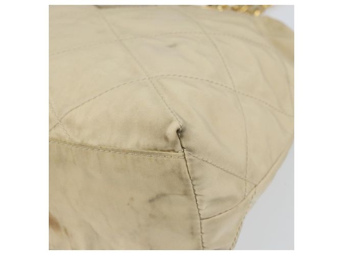 PRADA Chain Shoulder Bag Nylon Beige Gold - vista 9