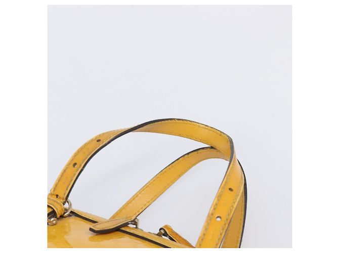 GUCCI Micro GG Hand Bag Patent 2way Yellow Gold Tone 809617 - vista 10