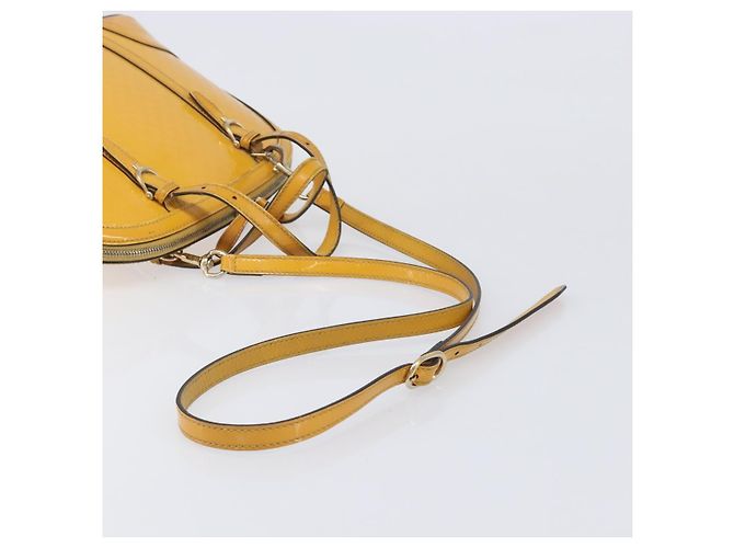 GUCCI Micro GG Hand Bag Patent 2way Yellow Gold Tone 809617 - vista 12